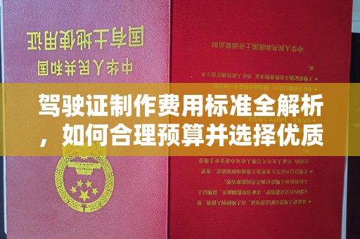 从江驾驶证制作费用标准全解析，如何合理预算并选择优质服务？