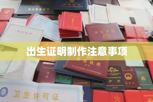 从江出生证明制作注意事项
