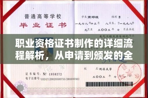 从江职业资格证书制作的详细流程解析，从申请到颁发的全方位指南