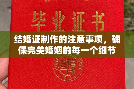 从江结婚证制作的注意事项，确保完美婚姻的每一个细节