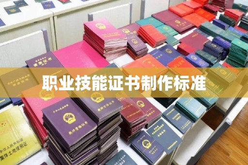 从江职业技能证书制作标准