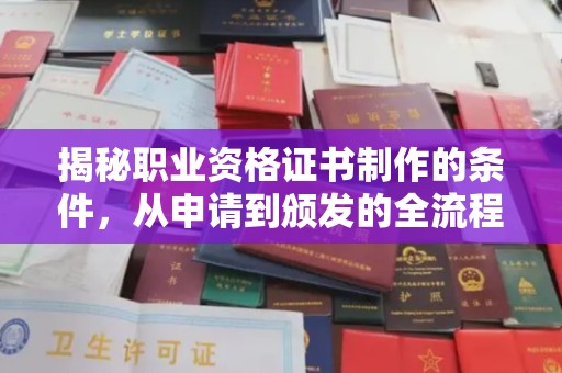 从江揭秘职业资格证书制作的条件，从申请到颁发的全流程解析