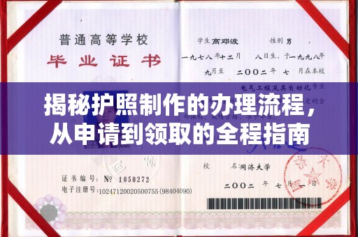 从江揭秘护照制作的办理流程，从申请到领取的全程指南